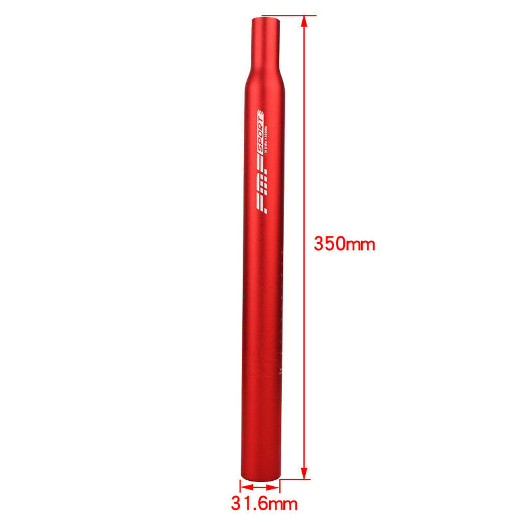 Straight Bike Bicycle Seatpost Suspension Seat Post Red 31.6x350