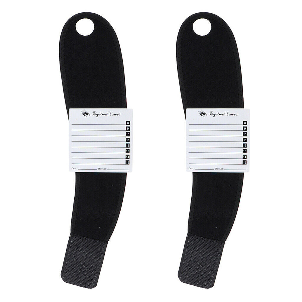 2x Eyelash Extension Stand Lash Holder Board False Lash Plate w/ Wrist Band