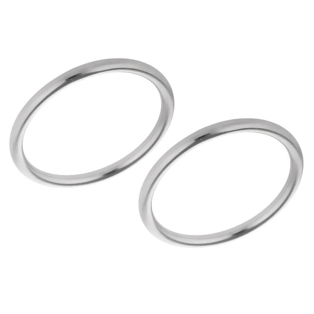 2PCS 304 Stainless Steel O Rings Marine Grade 1" Diameter 1/8" Thickness