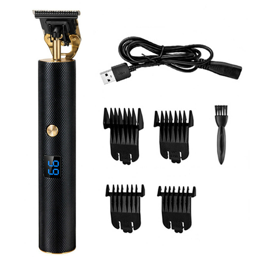 Professional Electric Hair Trimmer LCD Display T-blade Haircut Grooming Kit