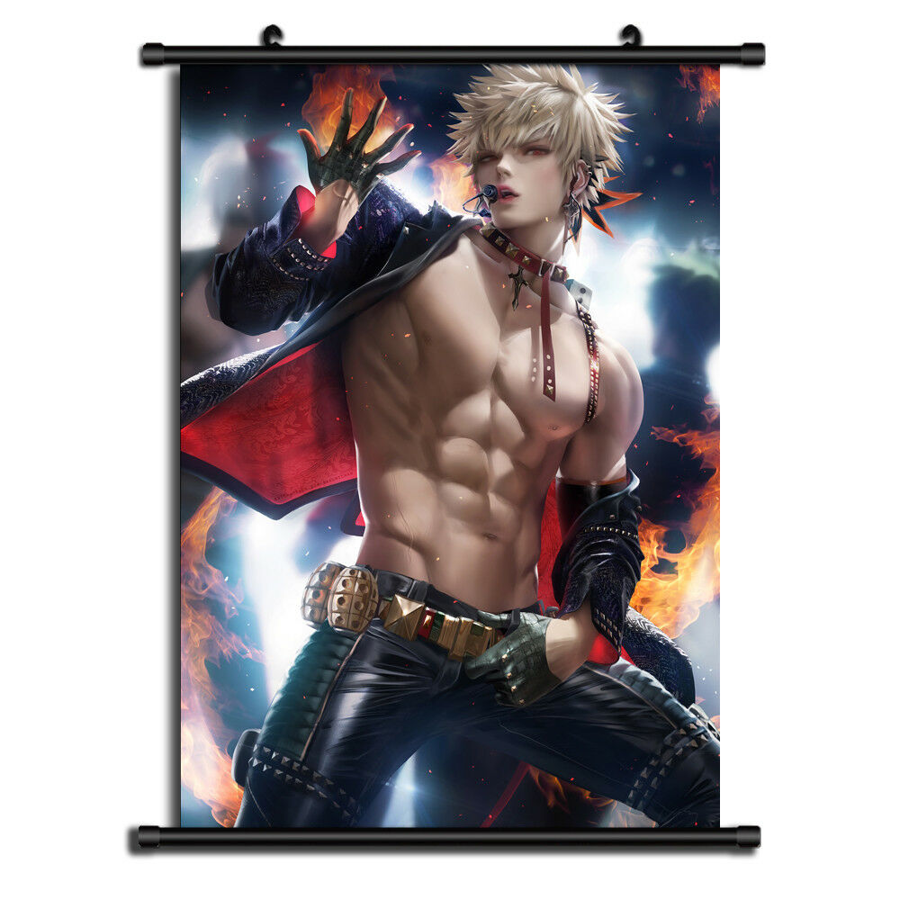 Boku no hero academia Bakugou Anime Wall Art Home Decoration Scroll Poster