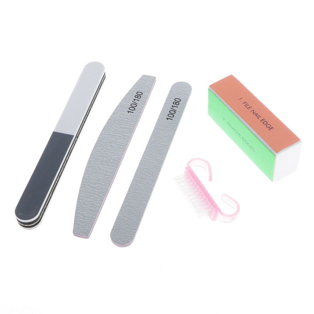 Nail Buffer Block, 5pcs/set Nail Polisher with File for Acrylic Nails