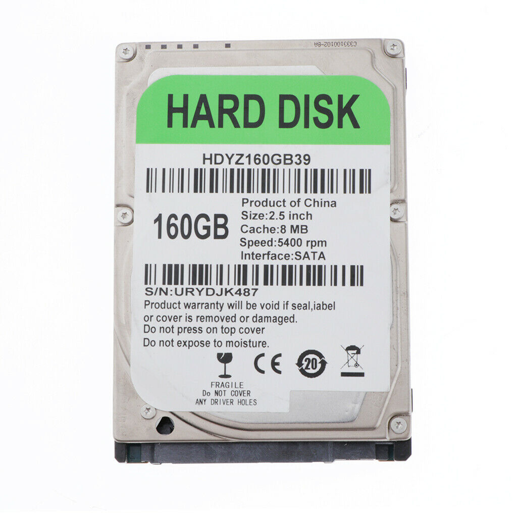 Inch Internal Hard Drive Disk HDRD DISK SATA 8MB 5400RPM for Desktop 160GB