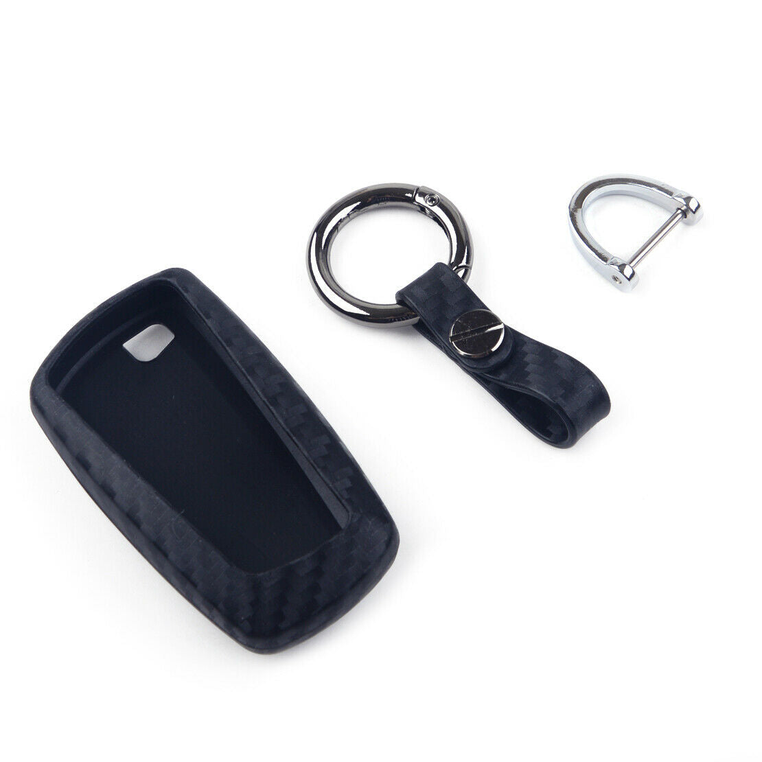 Carbon Fiber Style Fit for BMW 1 3 5 6 7 X1 X3 Series Remote Key Fob Cover Atn