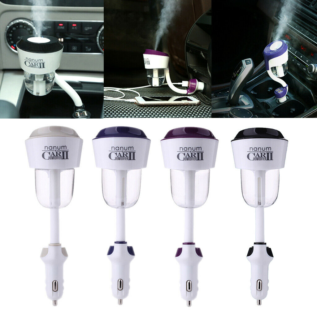Cute Car Air Humidifier Diffuser Essential Oil Aroma Mist Purifier Black