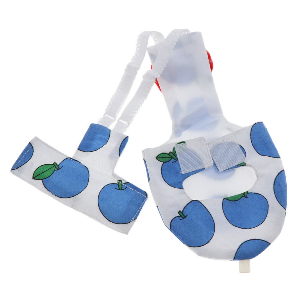 Parrot Diaper Washable Bird Pee Pad Nappy for Small to Large Birds Blue XS