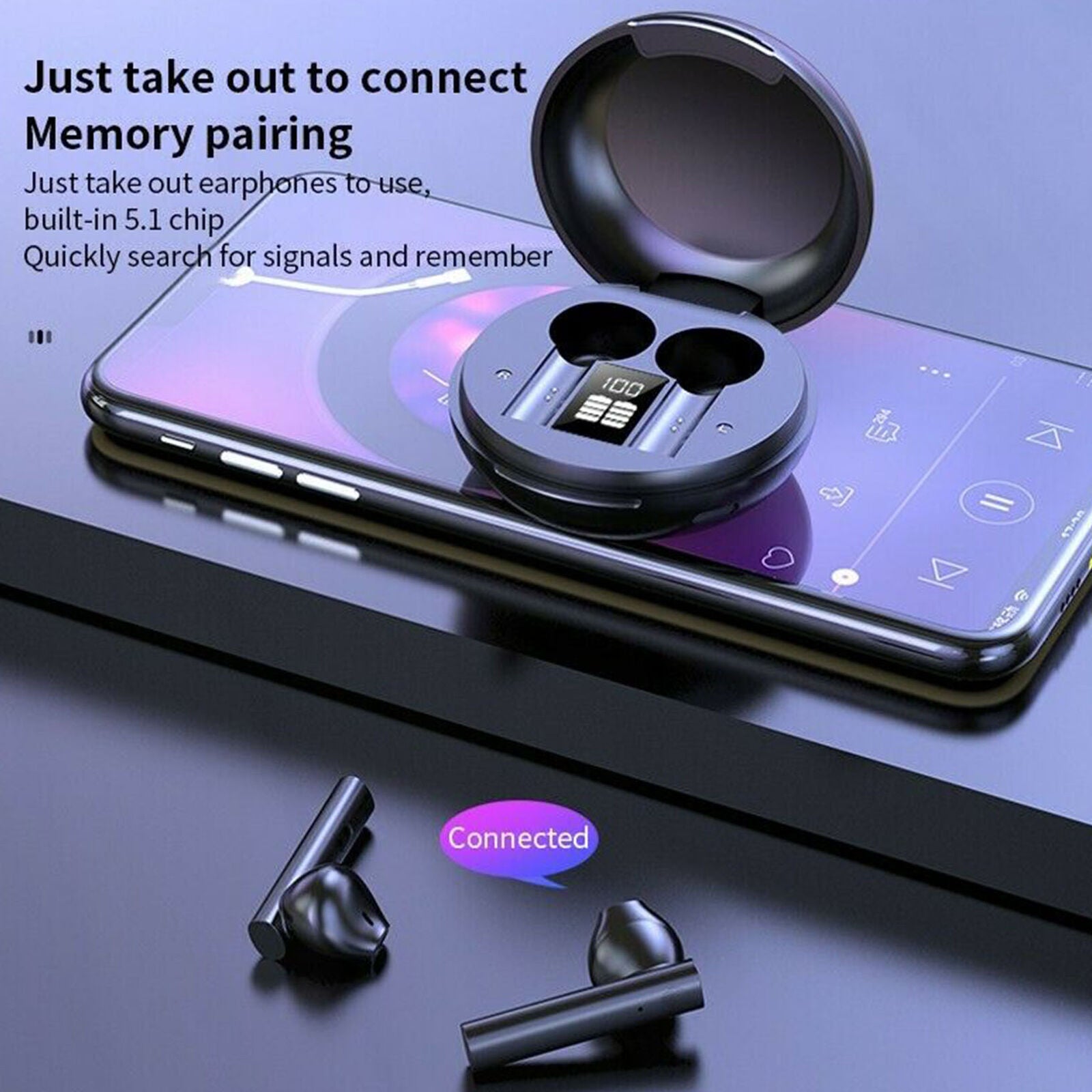 Wireless Bluetooth 5.1 Earphones Headphones In-Ear Earbud Mini Headsets
