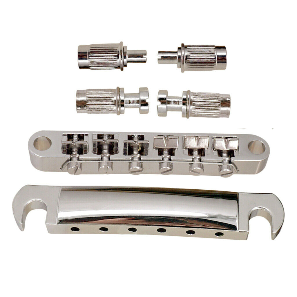Iron Electric Guitar Replacement Saddle Bridge Tailpiece for   Les Paul