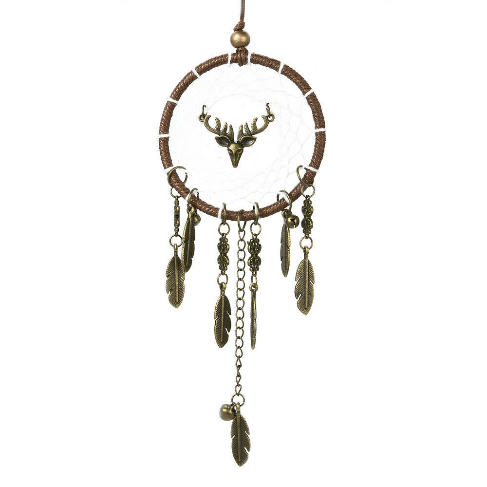 Brown Dream Catcher Wall Hanging Feather Decoration Ornament Handmade Craft DIY
