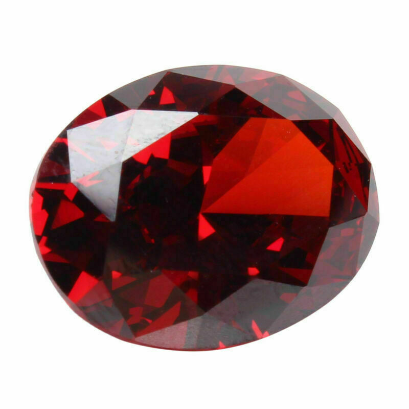 12x16cm 13.89CT Red Oval Ruby Zircon Unheated Loose Gems Blood Pigeon