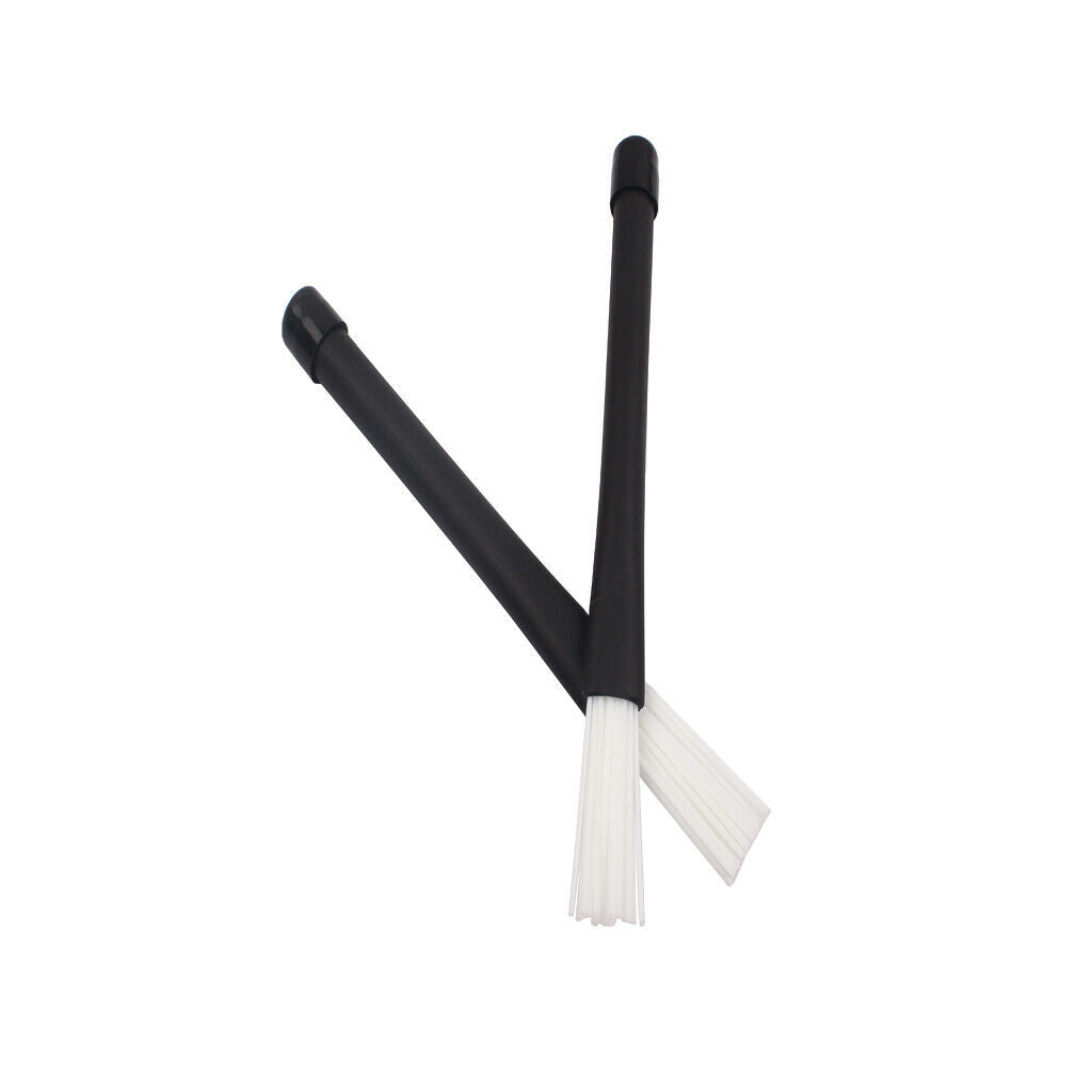 1 Pair White Nylon Drum Brush 32 cm Retractable Telescopic Handle