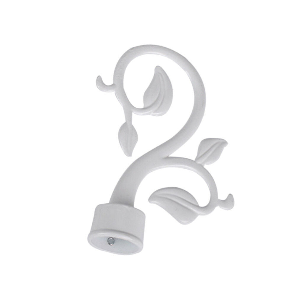 1  Drapery Curtain Rod Ends Caps Finials for 28mm Dia. Pole White L
