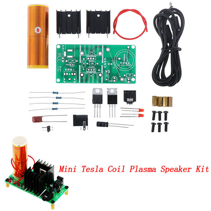 1Set Mini Tesla Coil Plasma Speaker Kit Electronic Field Music xJSJCA