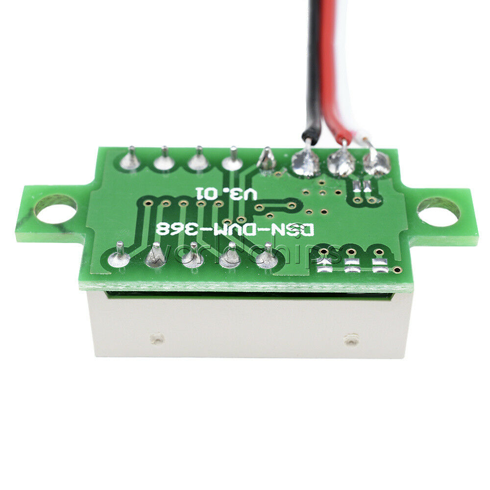 Green 0.36 inch DC 0-30V LED Panel Voltage Meter 3-Digital LED Voltmeter 3 Wires