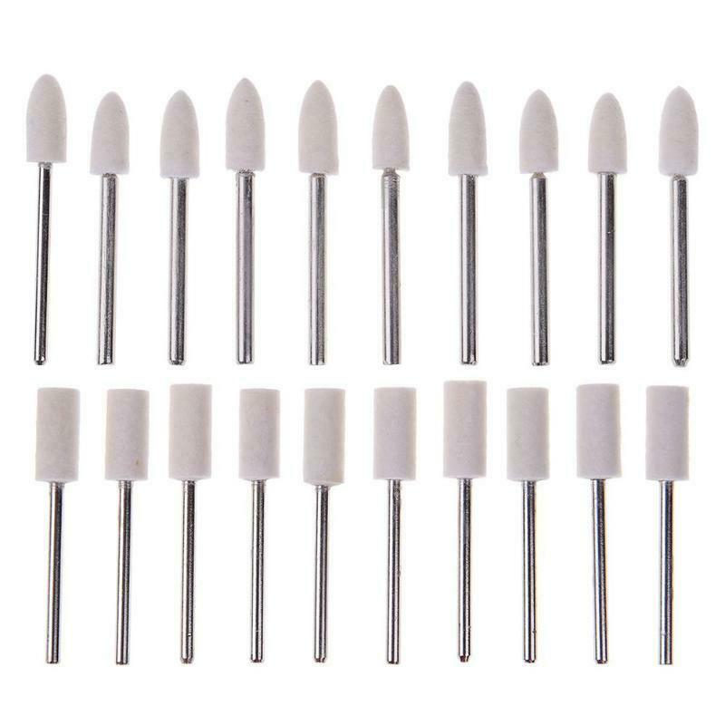 100Pcs Felt Polishing Pad Buff Clean Wheel Point Mandrel for Dremel Rotary Tool