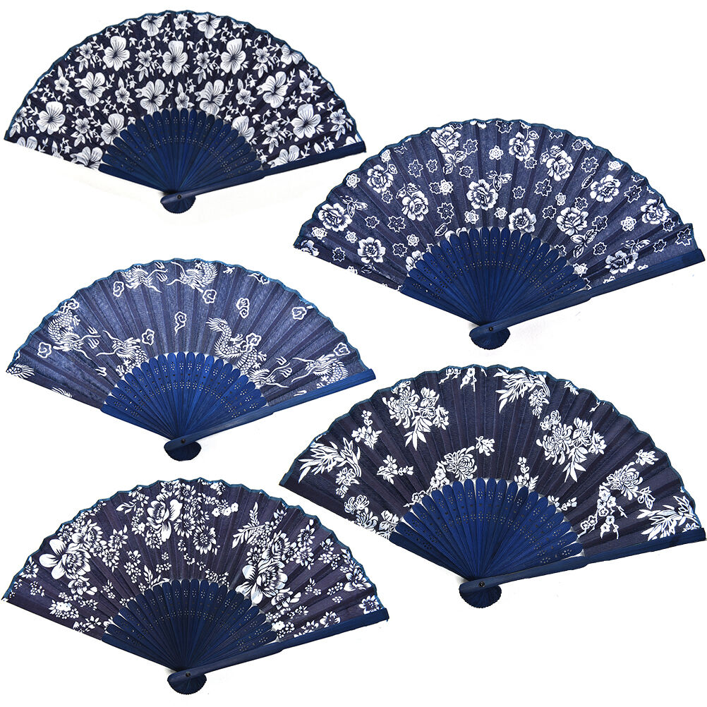 Chinese Summer+Bamboo+Folding Fabric Dancing HAND FAN Gift Decor Collecti.l8