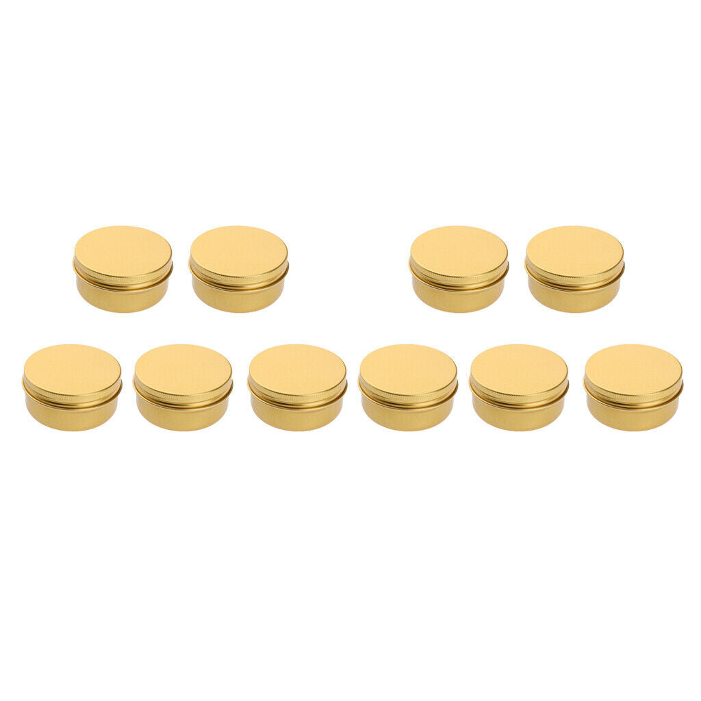 10 Pcs 50ml Aluminum Tin Jars, Small Round Aluminum Tin Cans Cosmetic Containers