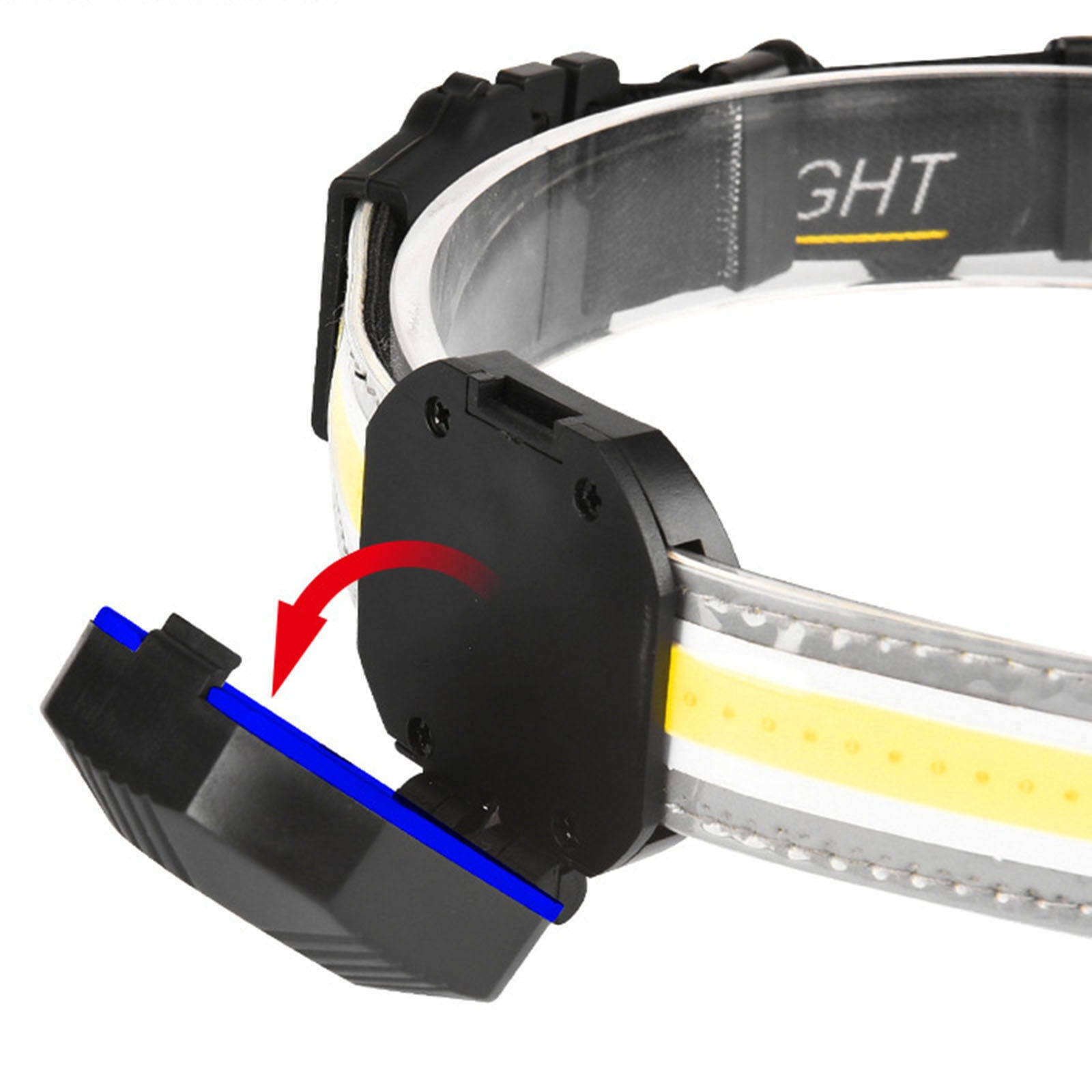 7 modes rechargeable head torch COB head torch for outdoor torch