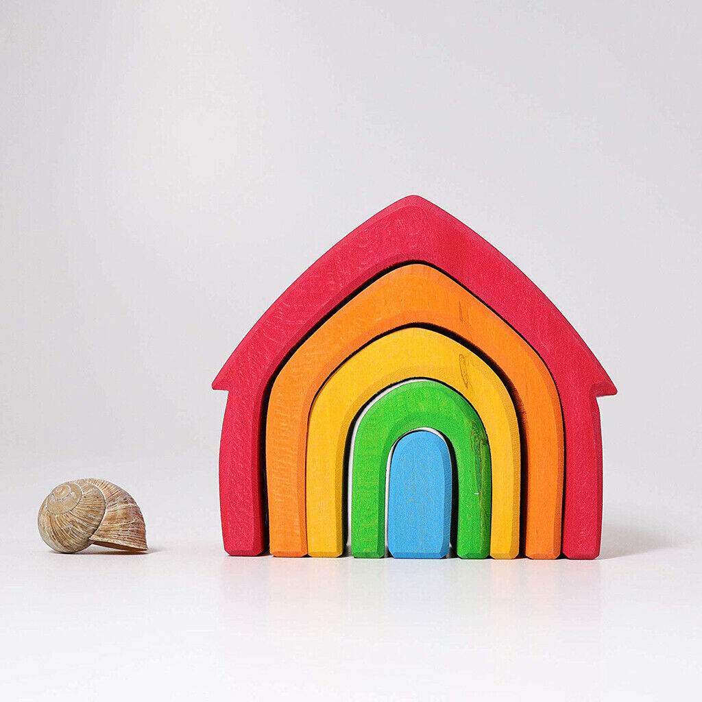 Colorful Stacking Blocks Jigsaw Puzzle DIY Learning IQ Game Present House
