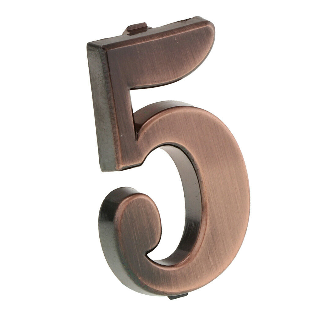 6x ABS Plastic House Door Number Sign Plaque DIY Digit Number 0 to 9 Number