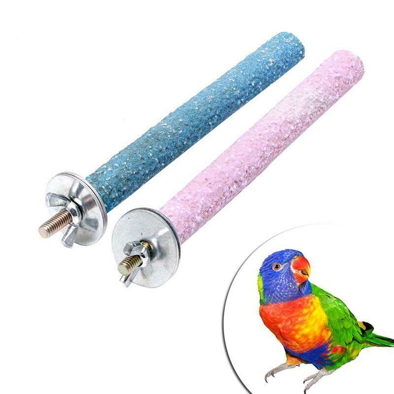 Colorful Pet Bird Parrot Chew Paw Grinding Toys Harness Cage Budgie Clean Tool
