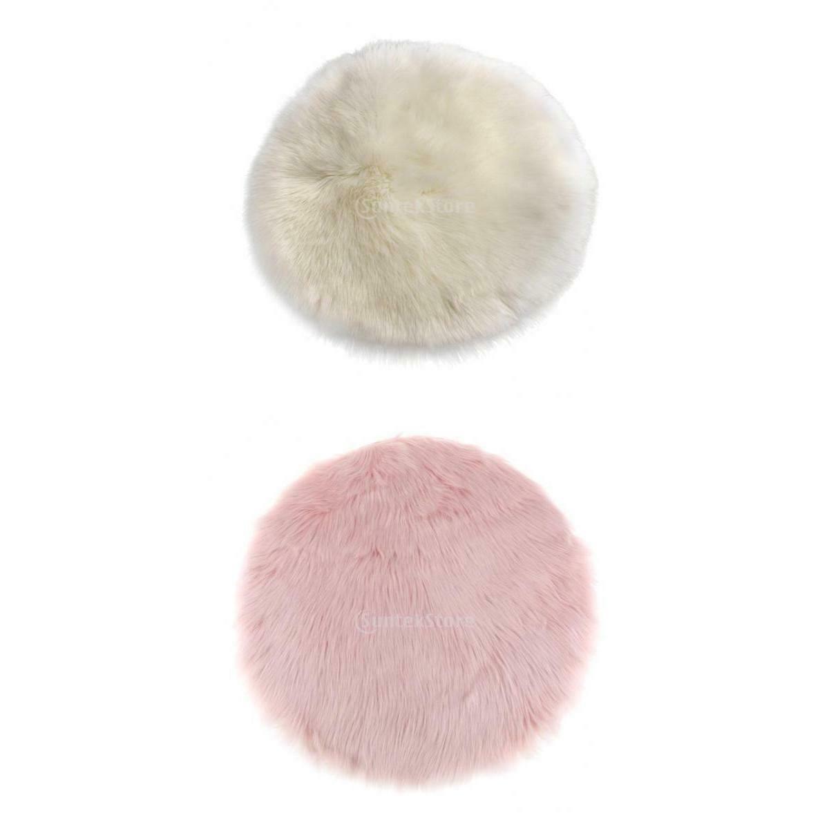 2 pieces 30x30cm faux fur artificial bed rugs sheepskin rug