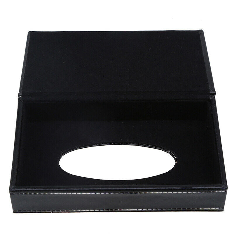 1PC Black Auto Car SUV Sun Visor Tissue Box Paper Towel Case Napkin Clip Holder