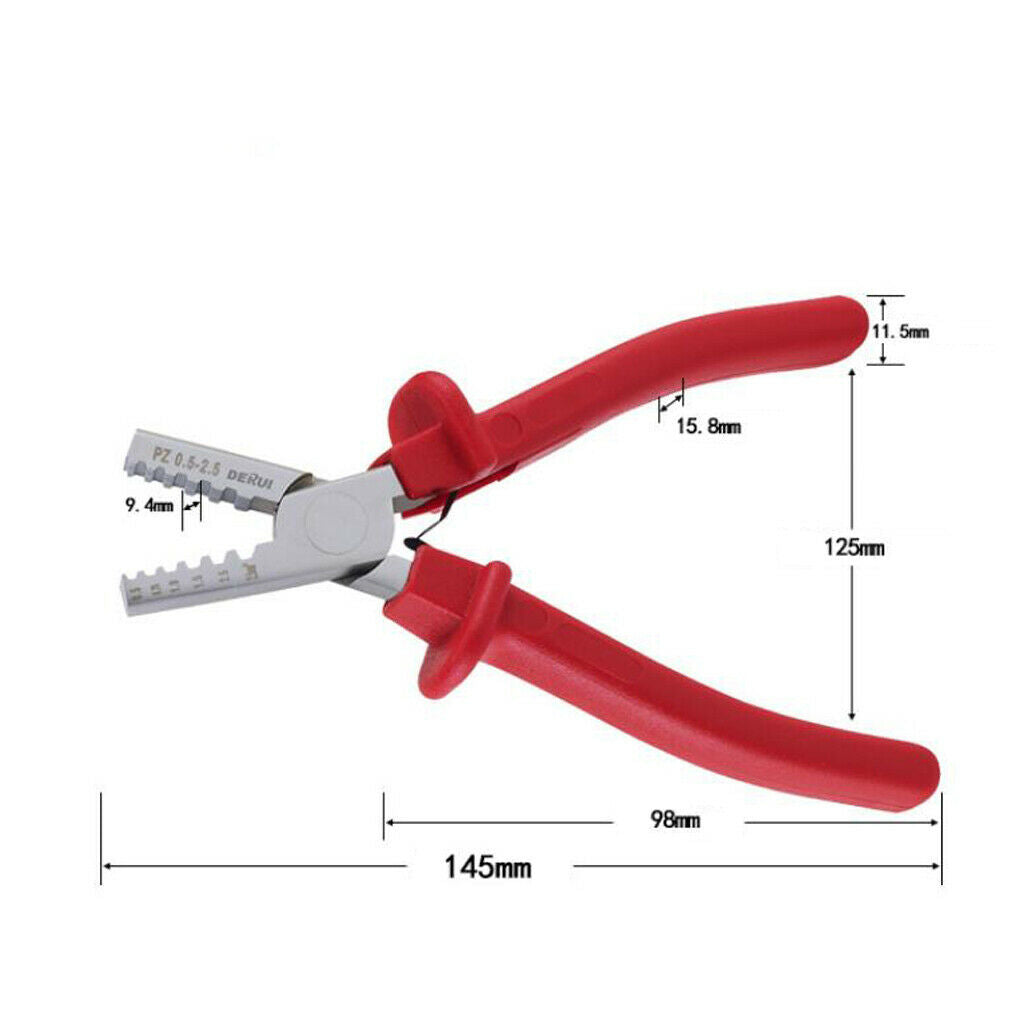 Small Crimping Plier Cable End-sleeves Ferrules Crimper Tool 0.25-2.5mm2