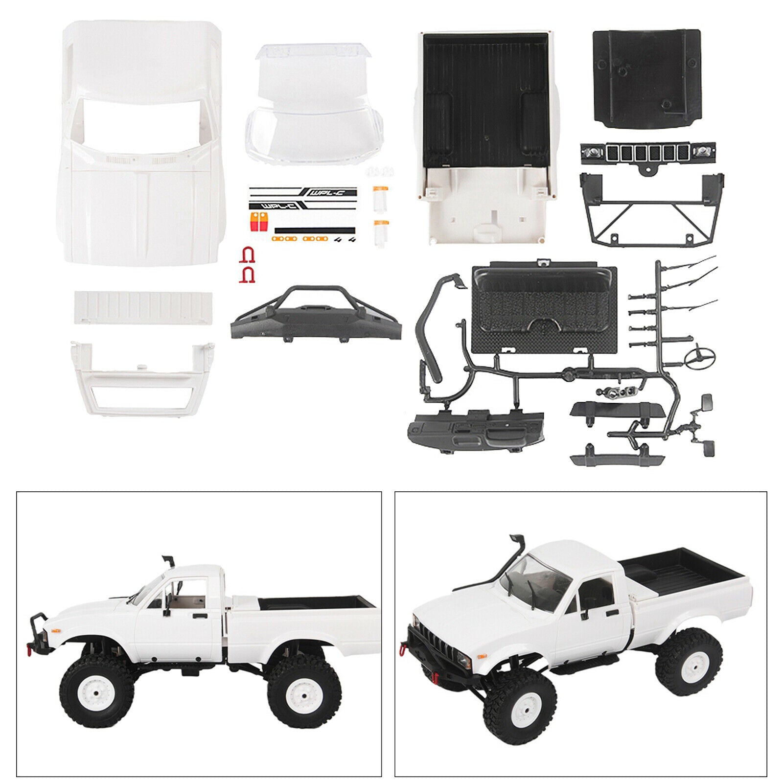 Durable RC Car Shell Body Parts Fits WPL C14 C24 RC Climbing Car Accessories