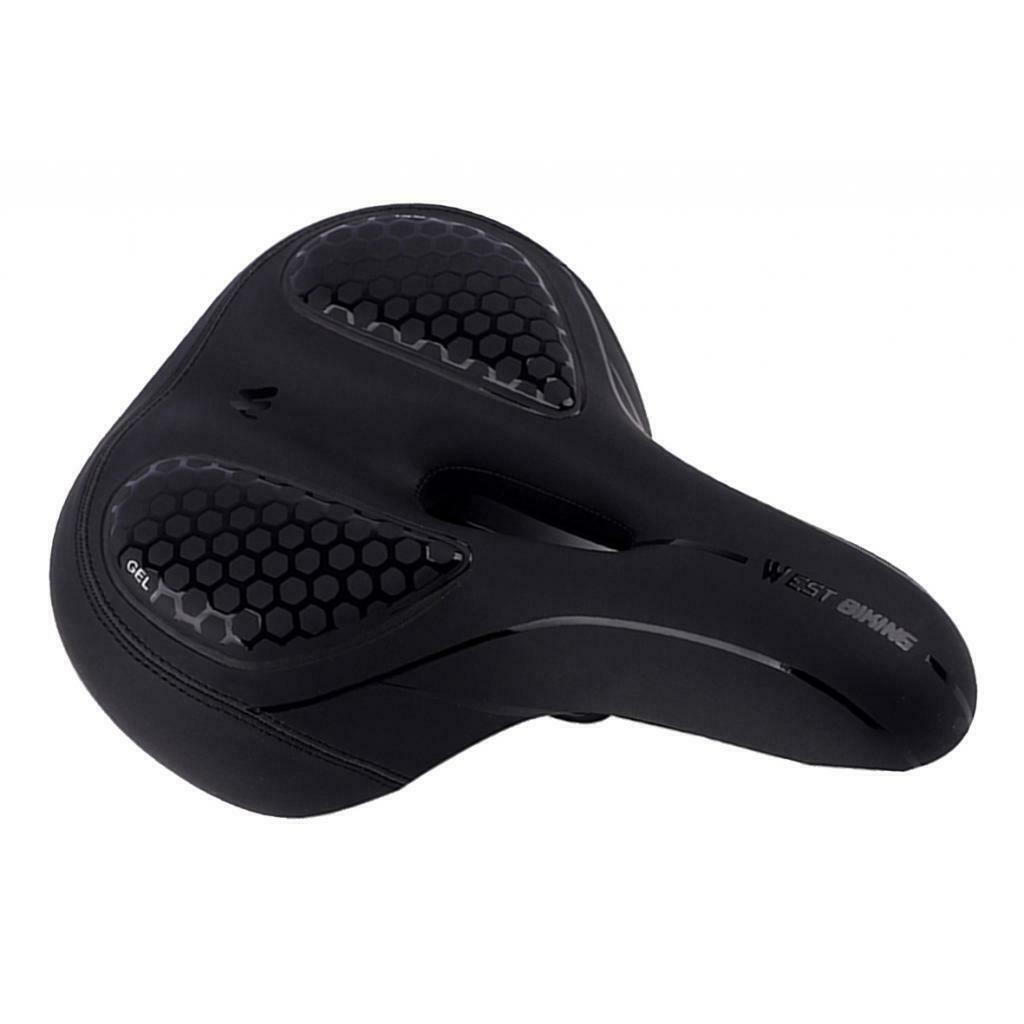 Bicycle Front Seat Cushion Bike Seat with Waterproof Back Taillight Black