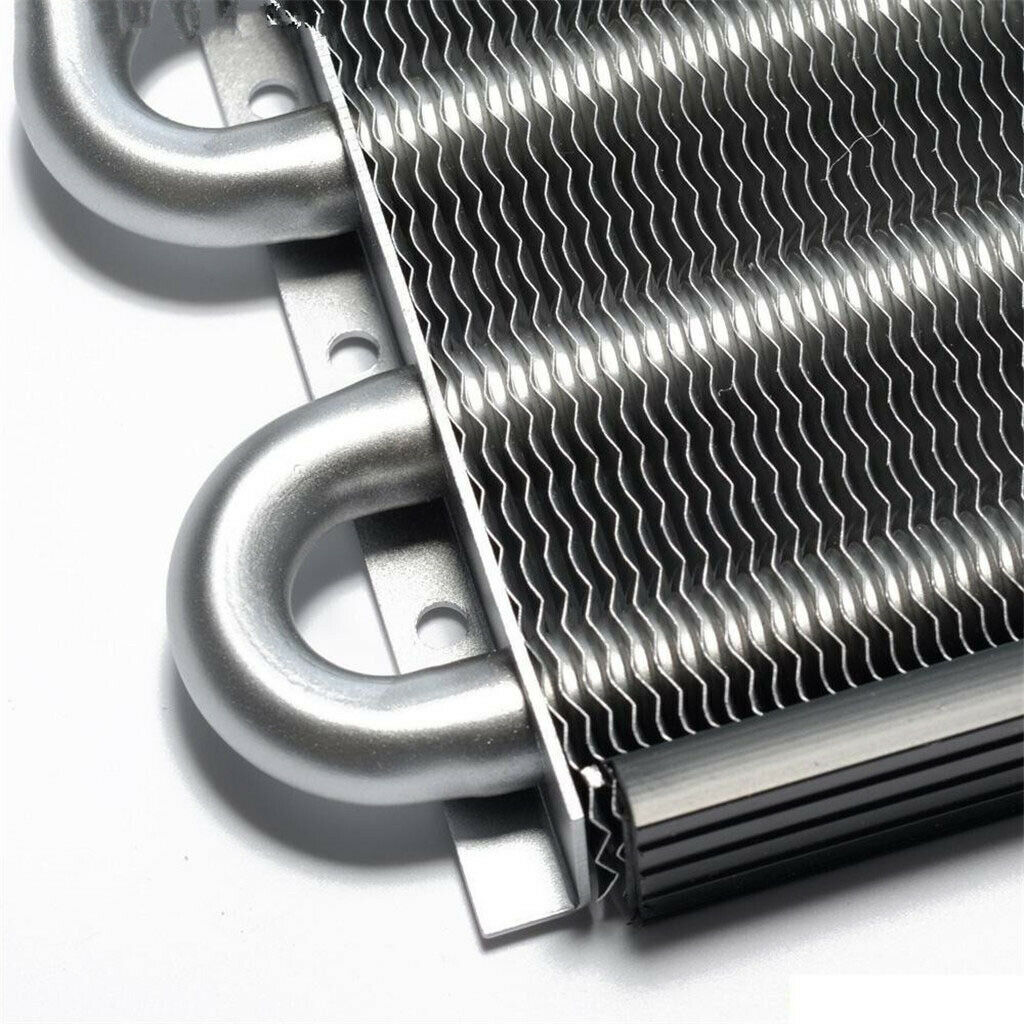 6 Row Car Radiator Remote Aluminum Transmission Oil Cooler + Hose