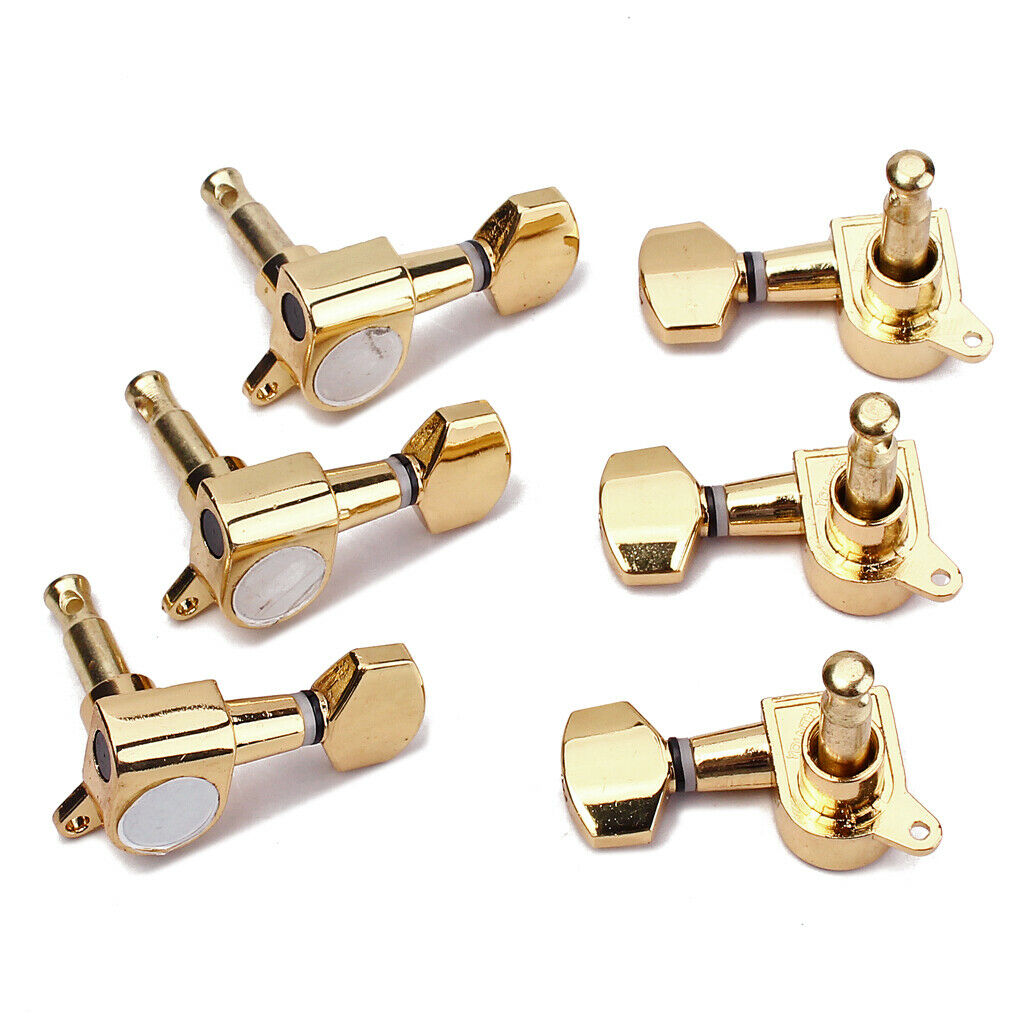 Zinc Alloy 6R Tuning Peg Tuner Machine Head Inline for Electric Folk Guitar