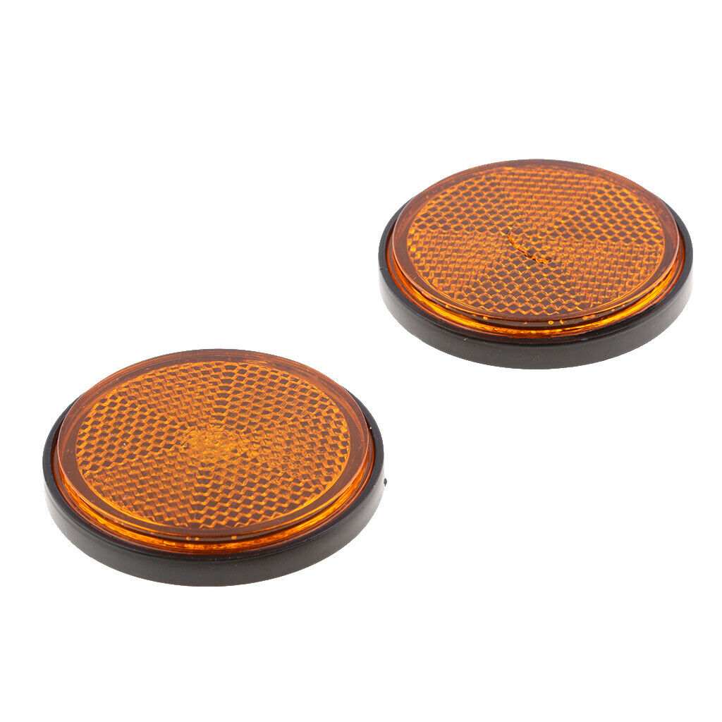 12Pcs Red Round Reflectors Reflective for Motorcycle ATV Dirt Bike Red+Orange