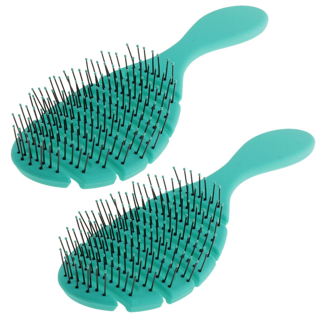 2X Anti-static Scalp Massage Hair Brush Combs for Curly Straight Hair Salon