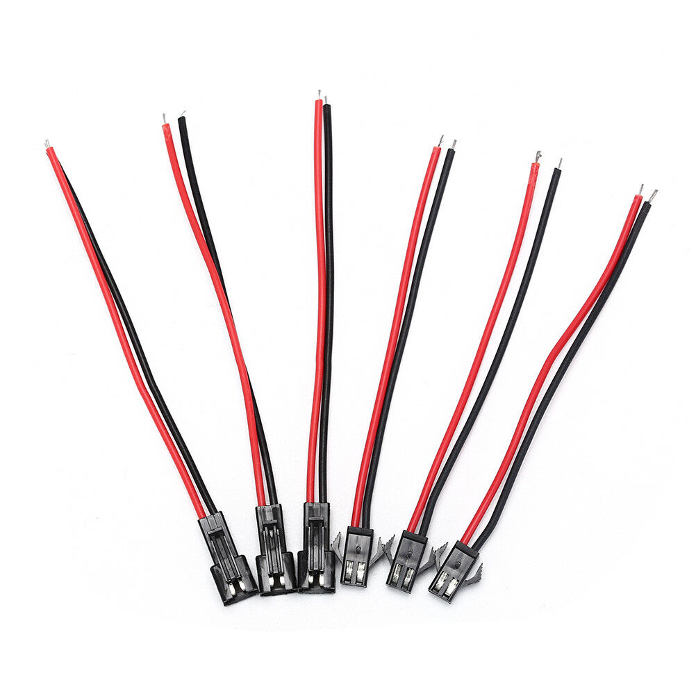 10Pairs 10cm Long JST 2Pins Plug Male/Female Wire Connector Quick Conne.l8