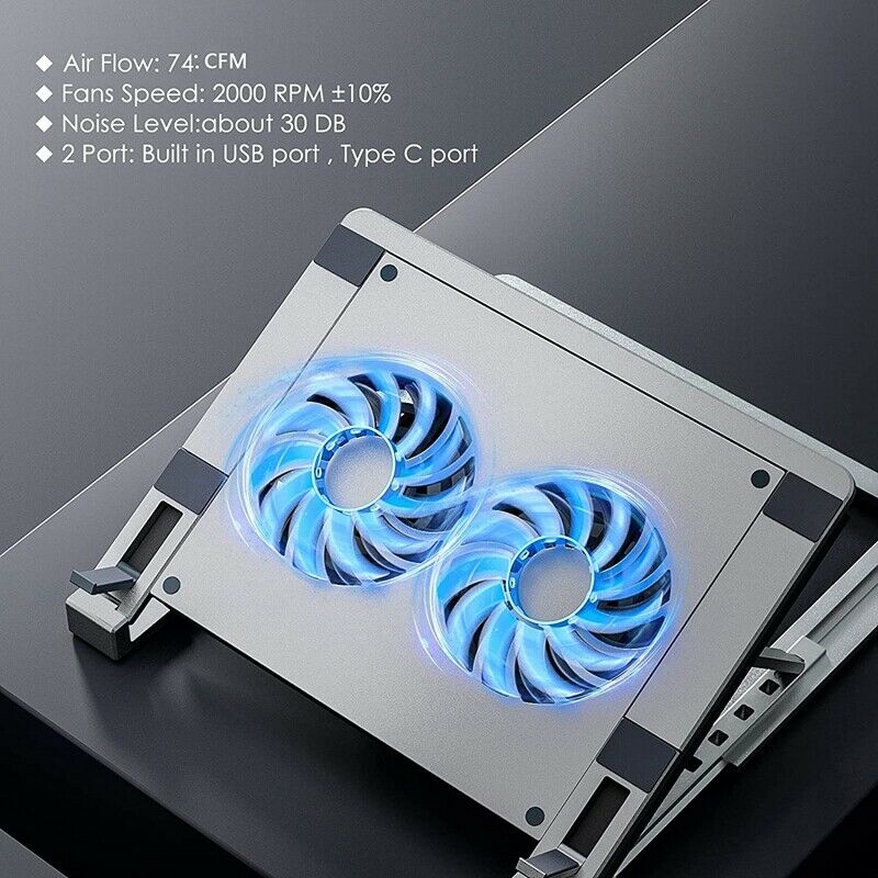 Laptop Stand, Aluminium Laptop Cooler Stand, ebook Laptop Holder, 12 - 15.6 InX8