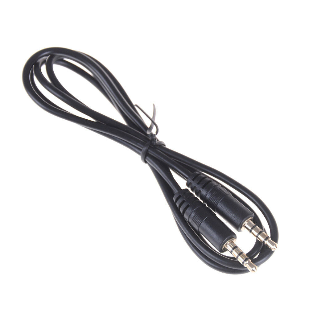3.5mm 1M 4 Pole Jack Male To Male Earphone Headphone Audio Extension Cabl.l8