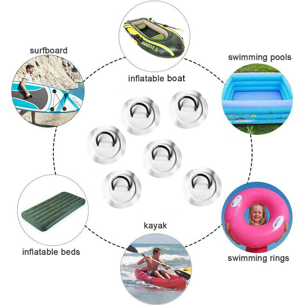 6pcs Stainless Steel D- Pad Patch for Surfboard