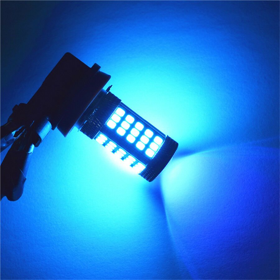 2Pcs 3000K Ice Blue 2835 66SMD H11 H8 LED Light Bulb Car Fog Light Driving Lamps