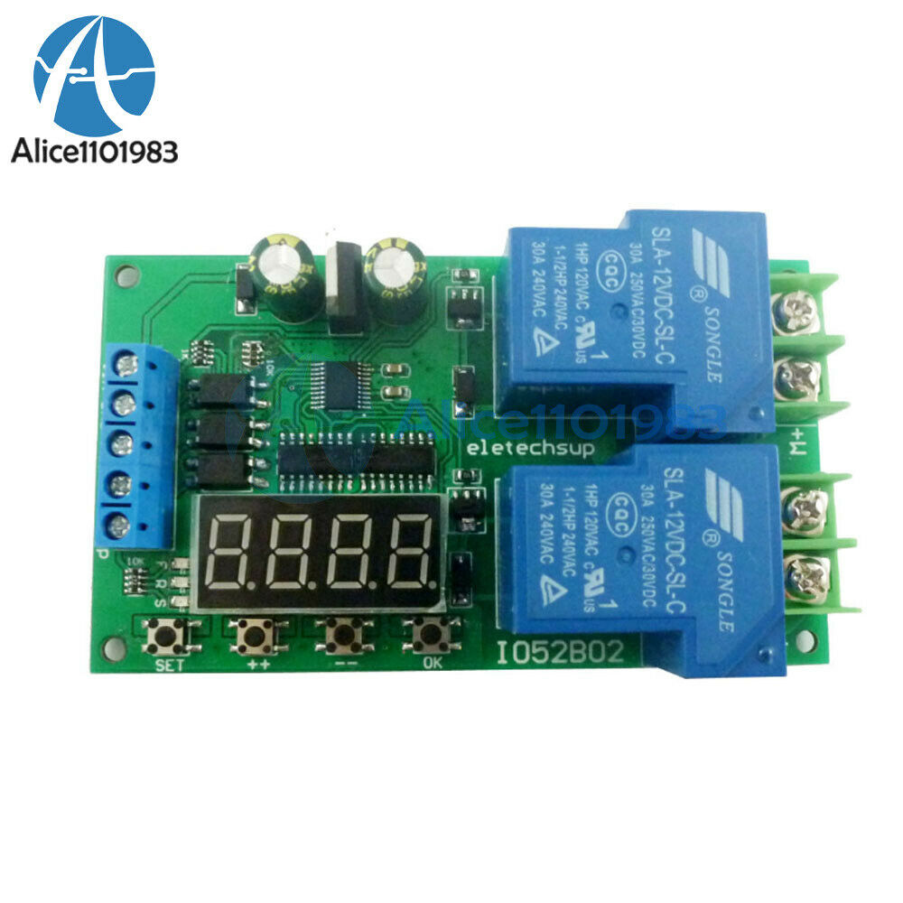 30A 12V Multifunction DC/AC Motor Forward & Reverse Start Stop Delay Module