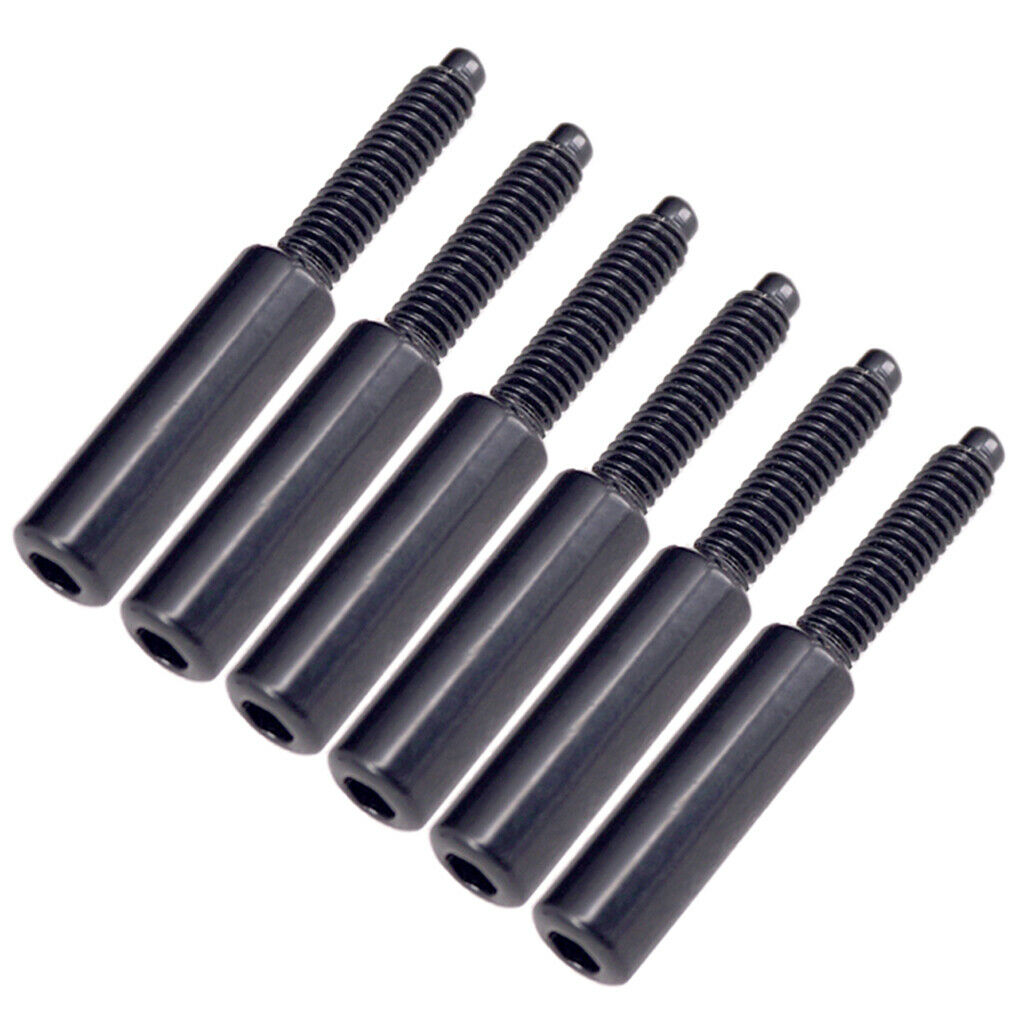 Set/6pcs Black Electric Guitar Parts Locked String Saddle Hexagon Screws DIY