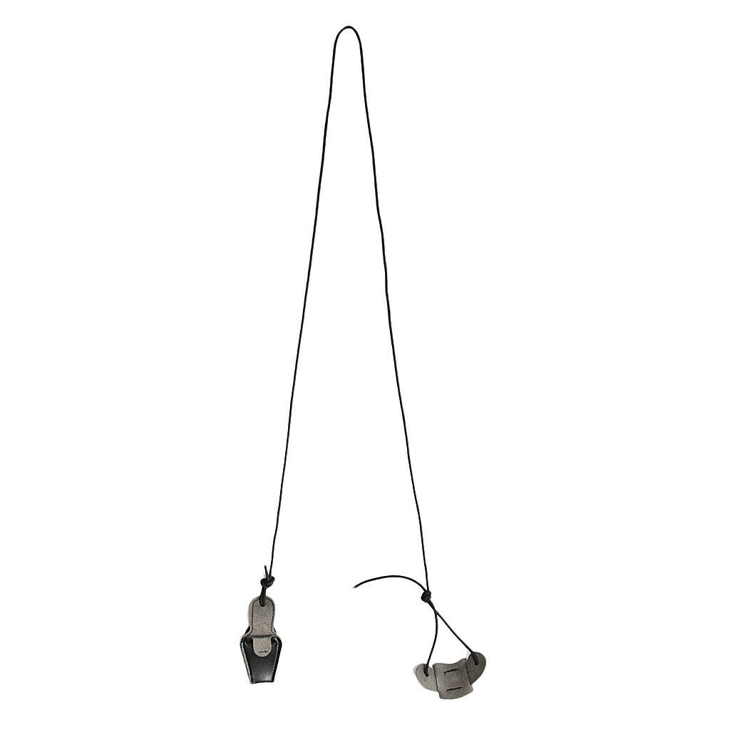 Archery Recurve Bow String Long Bow Stringer Black Leather Rope Tool 2m