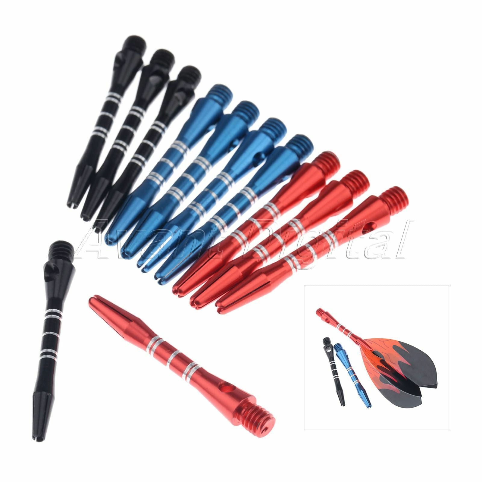 Aluminum Alloy Darts Shafts 2BA Thread Professional Darts Accessory 3 Colors