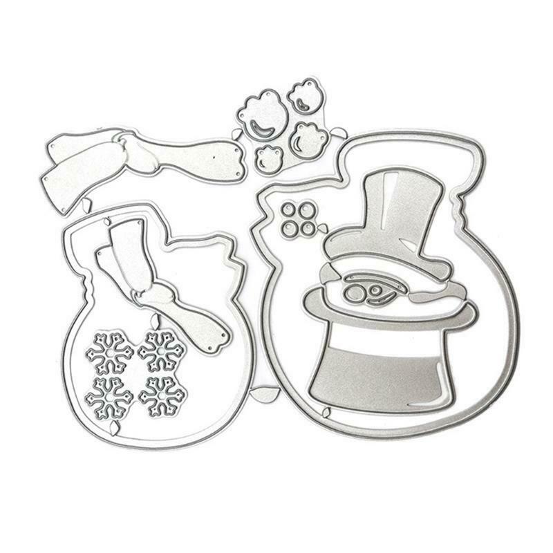 Christmas Loving Couple Snowman Carbon Steel Cutting Dies DIY Scrapbooking Photo