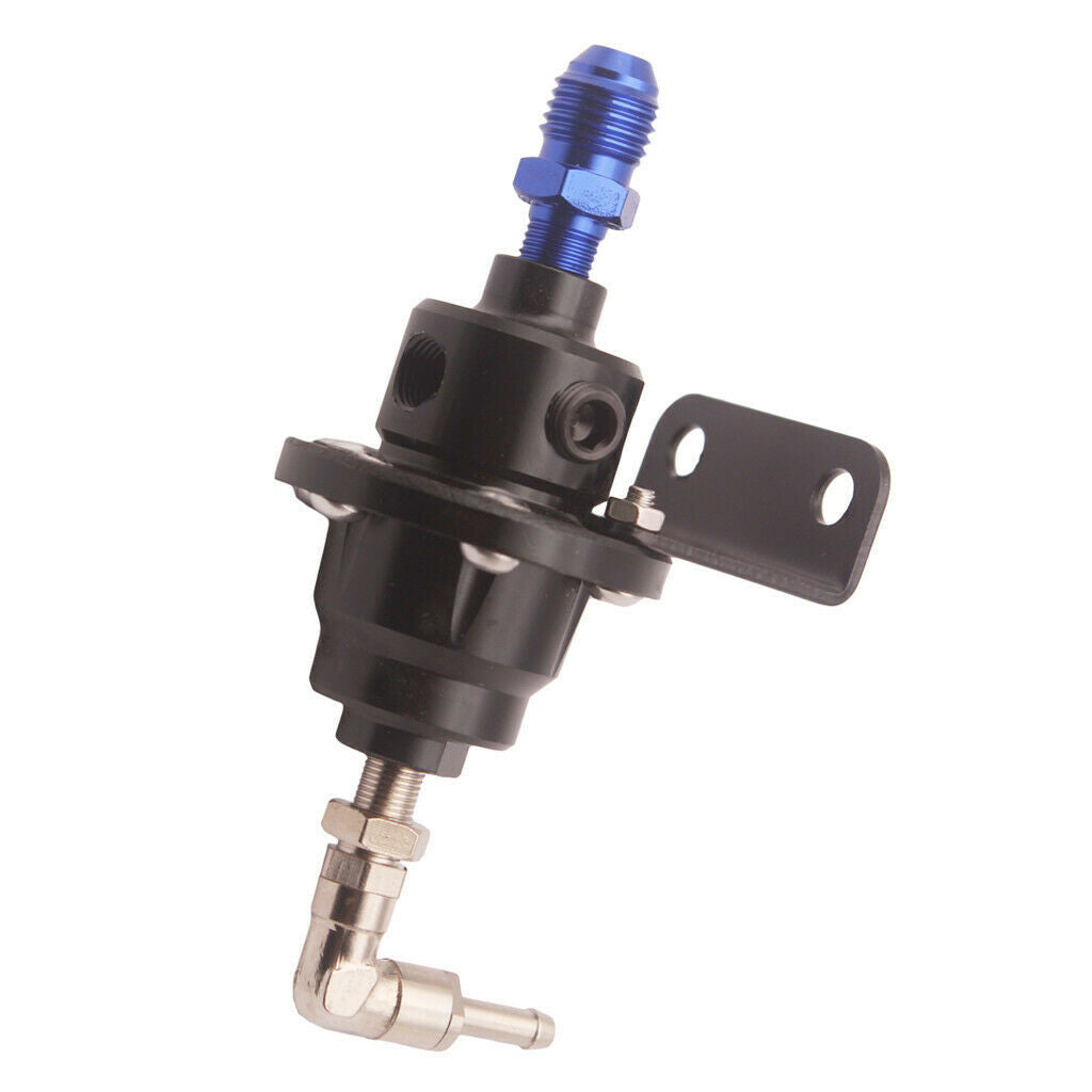 Adjustable 1-160 Psi Fuel Pressure Regulator Kit With Liquid Gauge Black