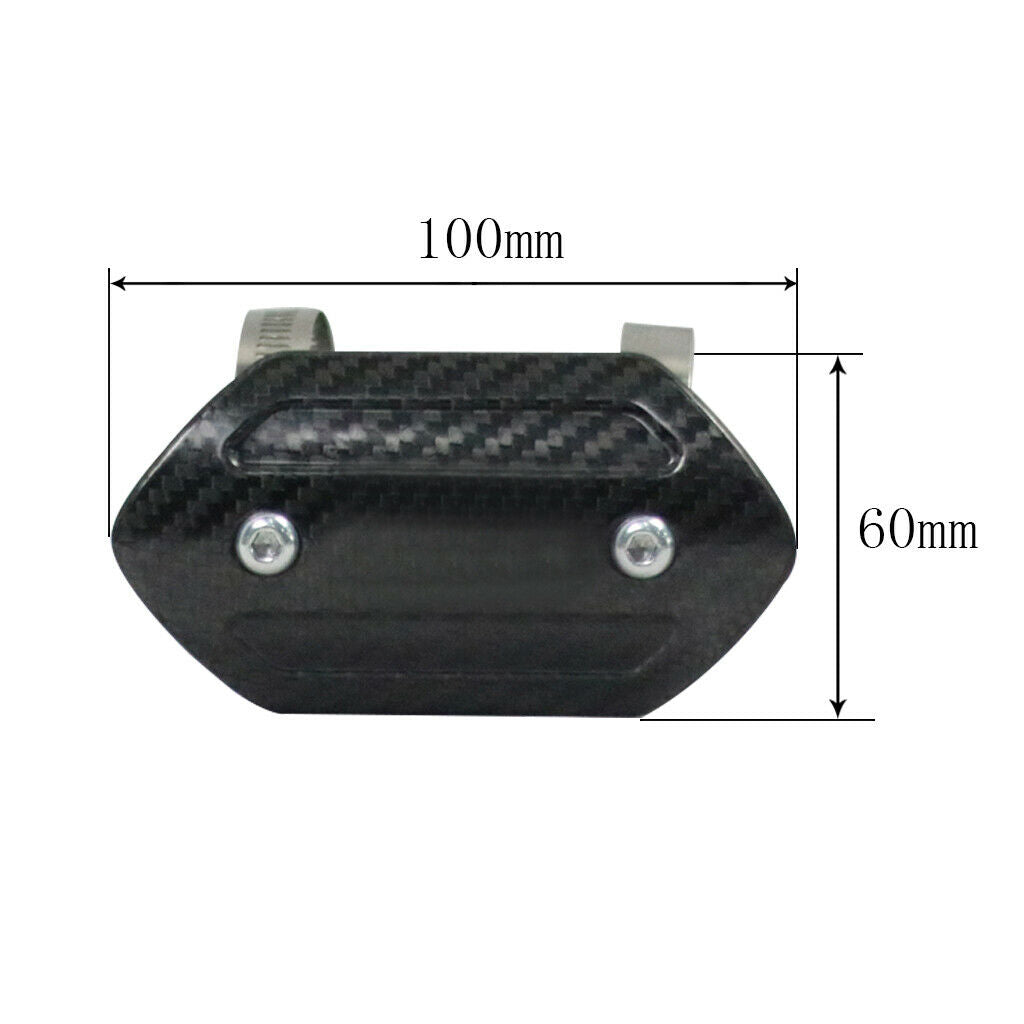 Motorcycle Exhaust Muffler Cover Carbon Fiber Protector Heat Shield