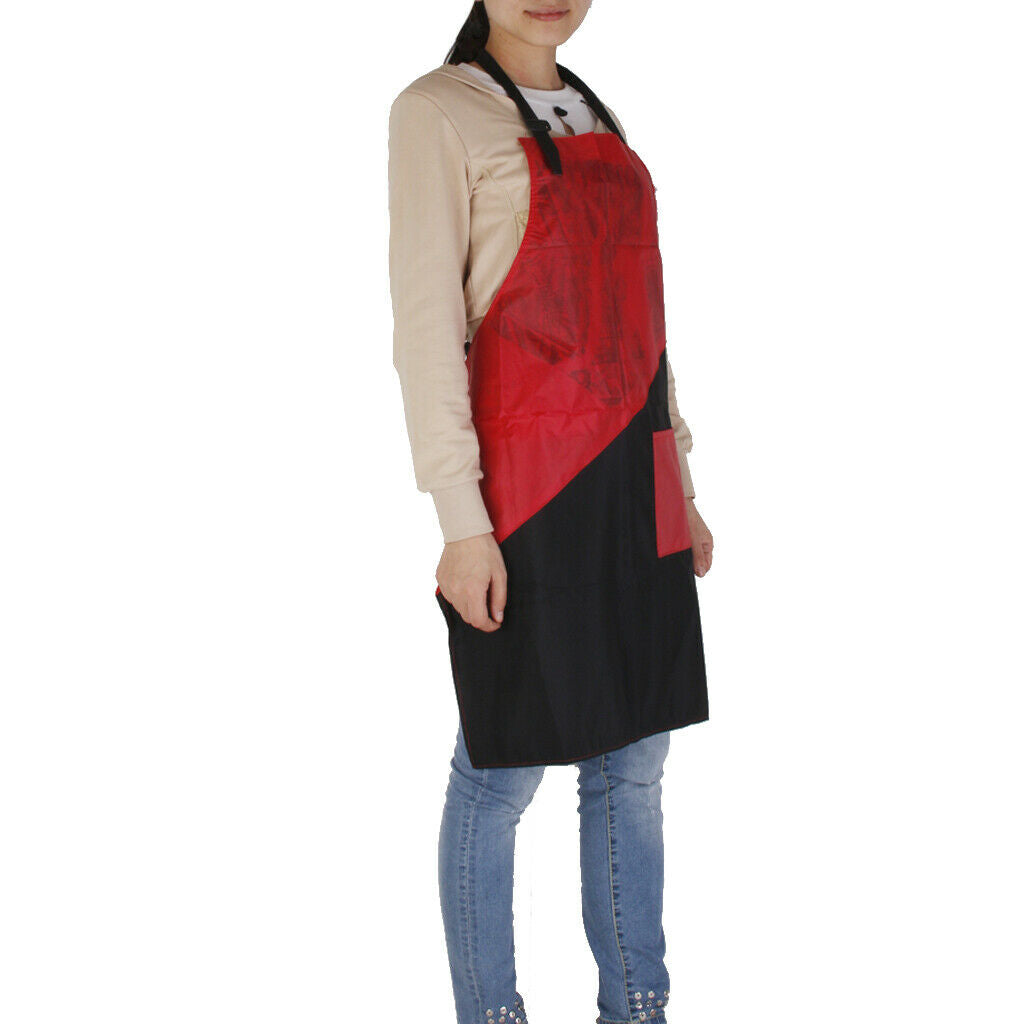 Pro Hair Cut Cutting Salon Stylist Beauty Apron Hairdressing Cloth Red Black