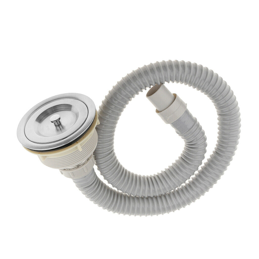 Removable Shampoo Bowl Strainer with 100cm Flexible Plastic Pipe Drain Hose