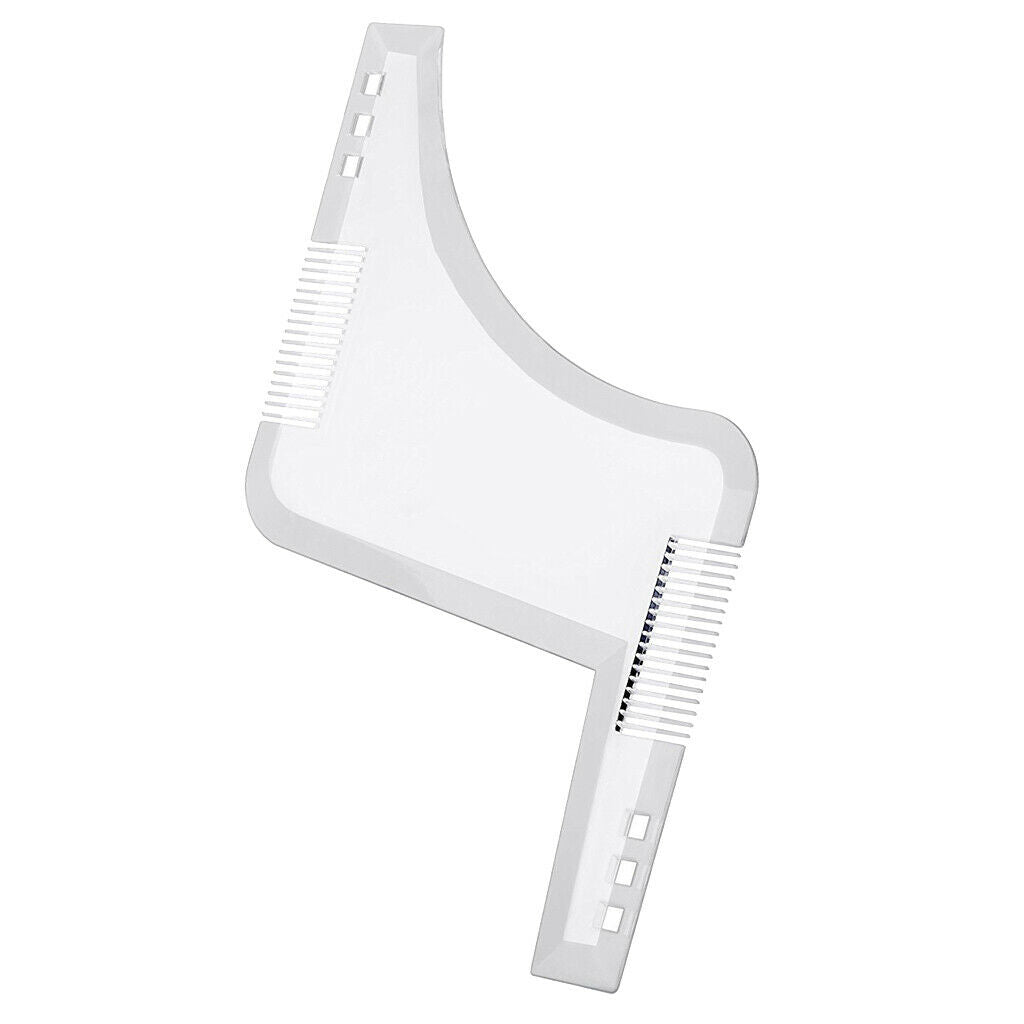 Beard Tool Shaper Beard Comb Facial Hair Care for Salon Barber Clear