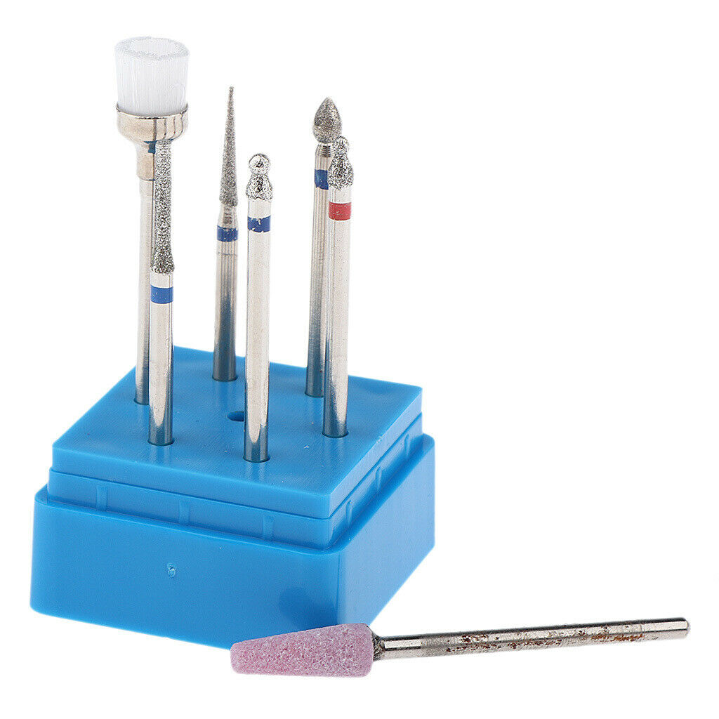 7pcs Nail Drill Bits Kit Polishing Grinding Tools Manicure Pedicure Cuticle